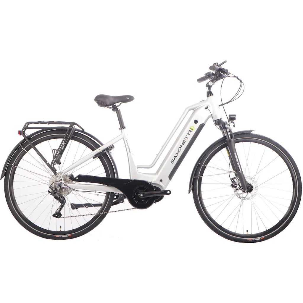 SAXONETTE E-Bike »Quantum Sport« 10 Gang Shimano Mittelmotor 250 W Pedelec Elektrofahrrad für Damen u. Herren Trekkingrad