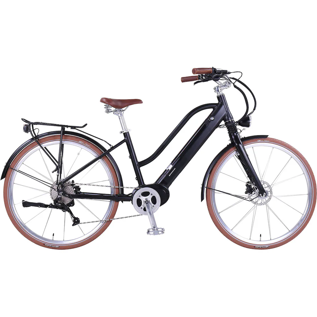 eGO Movement E-Bike »Classic 25 Cleopatra Trapez 45 cm Schwarz 28"« 10 Gang Shimano Deore Mittelmotor 250 W Pedelec Elektrofahrrad für Damen u. Herren Cityrad auf Rechnung online kaufen