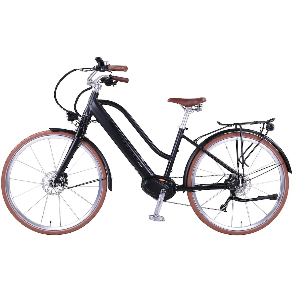 eGO Movement E-Bike »Classic 25 Cleopatra Trapez 45 cm Schwarz 28"« 10 Gang Shimano Deore Mittelmotor 250 W Pedelec Elektrofahrrad für Damen u. Herren Cityrad auf Rechnung online kaufen Tiefpreis