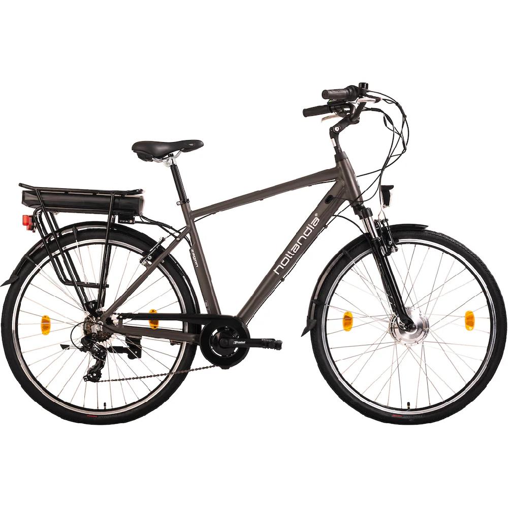 Hollandia E-Bike »Zagon« 6 Gang Shimano Tourney Frontmotor 250 W Pedelec Elektrofahrrad für Damen u. Herren Cityrad auf Raten