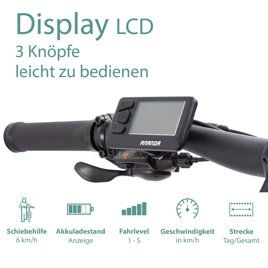 Tretwerk E-Bike »Bolt« Shimano Heckmotor 250 W Pedelec Elektrofahrrad für Damen u. Herren MTB Mountainbike Bis zu 60% Rabatt