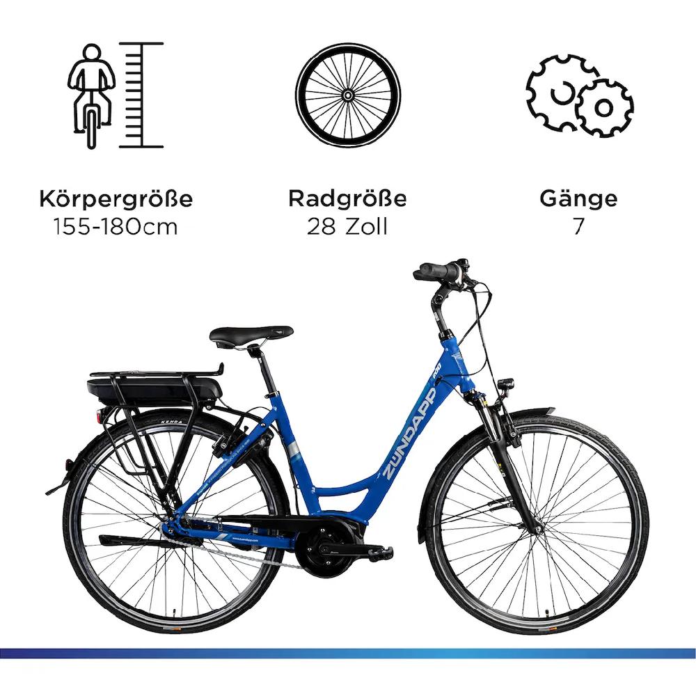 Zündapp E-Bike »X200« 7 Gang Shimano Nexus Mittelmotor 250 W Pedelec Elektrofahrrad für Damen u. Herren Cityrad Nur für heute