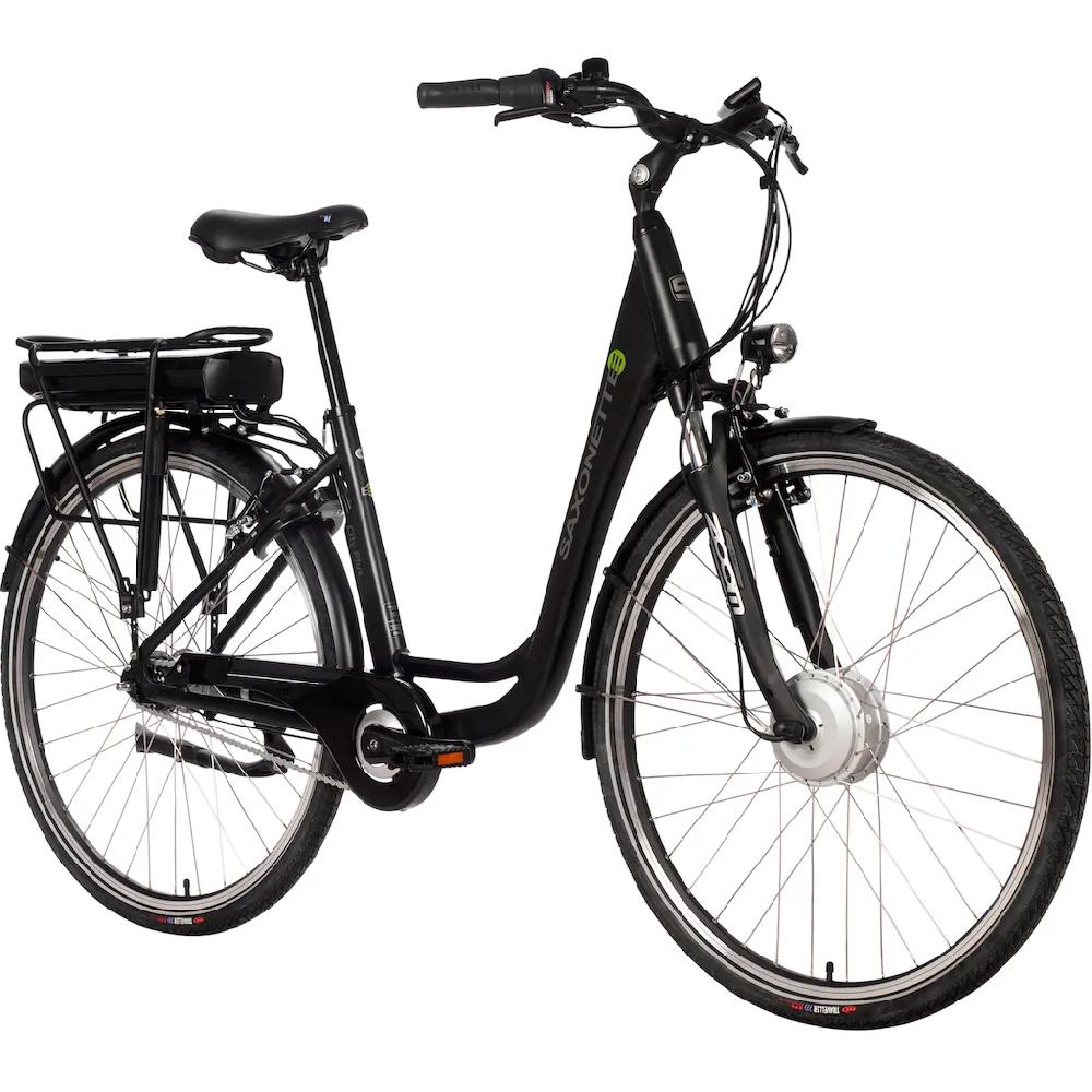 SAXONETTE E-Bike »City Plus« 7 Gang Frontmotor 250 W (mit Akku-Ladegerät) Pedelec Elektrofahrrad für Damen u. Herren Cityrad Bis zu 55% Rabatt