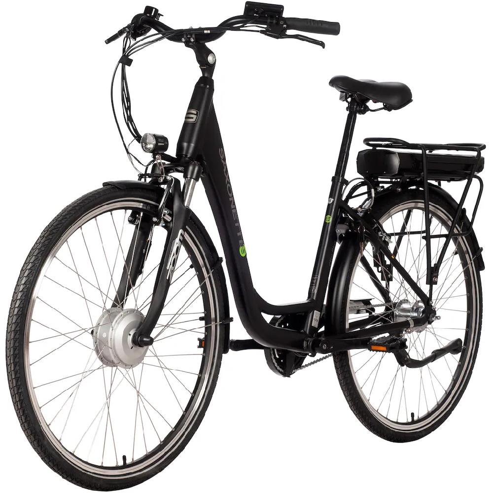 SAXONETTE E-Bike »City Plus« 7 Gang Frontmotor 250 W (mit Akku-Ladegerät) Pedelec Elektrofahrrad für Damen u. Herren Cityrad Bis zu 55% Rabatt