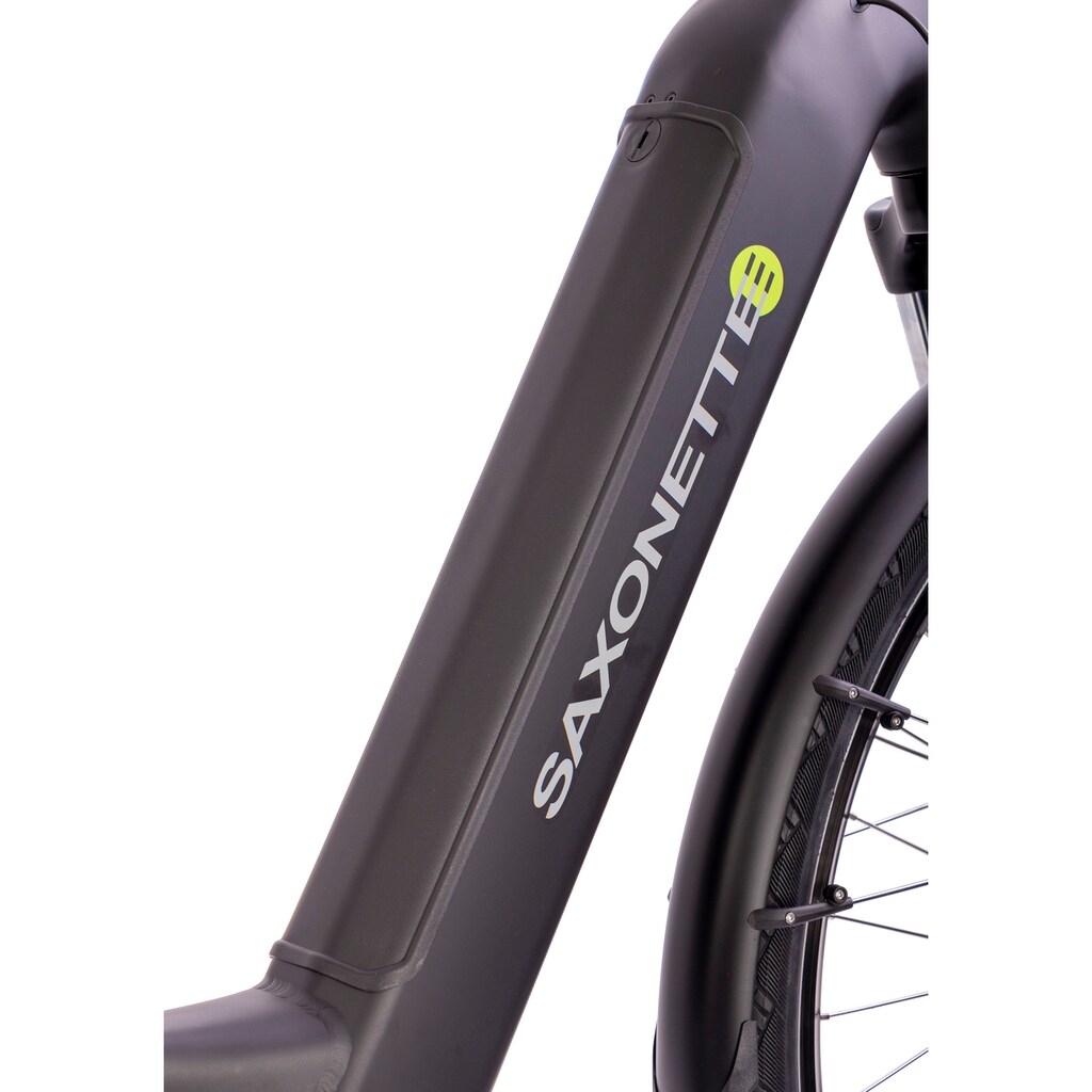 SAXONETTE E-Bike »Quantum Sport Wave« 10 Gang Shimano Mittelmotor 250 W Pedelec Elektrofahrrad für Damen u. Herren Trekkingrad auf Rechnung Super Rabatt