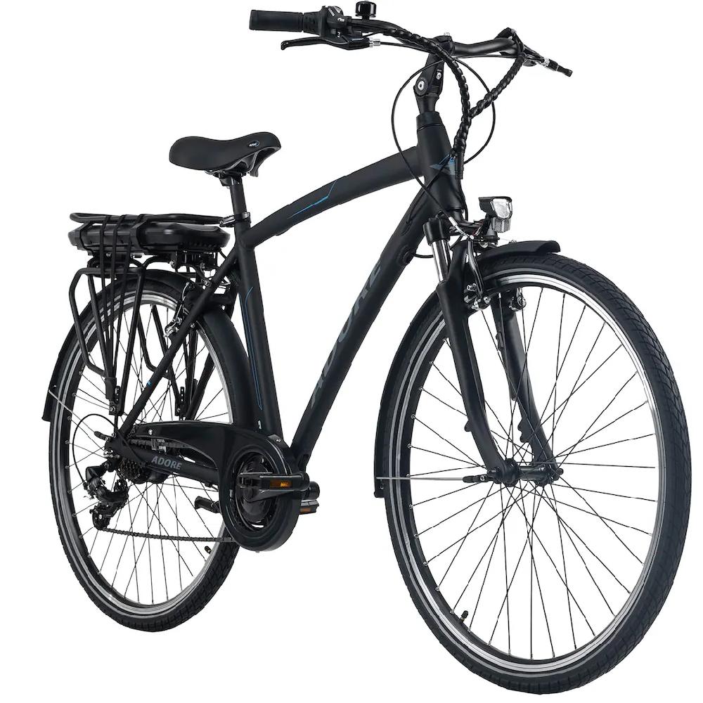 Adore E-Bike »Versailles« 7 Gang Shimano Tourney Heckmotor 250 W Pedelec Elektrofahrrad für Herren Trekkingrad auf Rechnung online kaufen Kostenloser Versand international