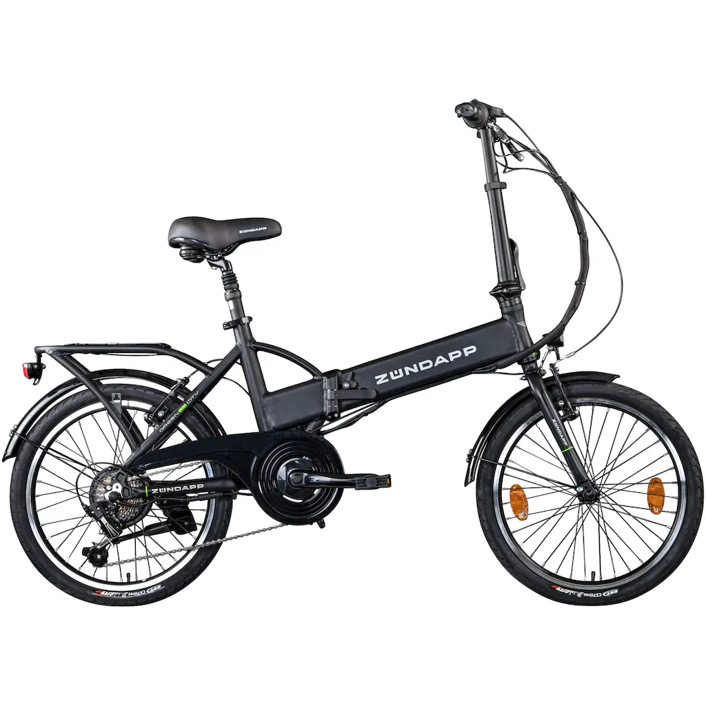 Zündapp E-Bike »Z101« 6 Gang Shimano Tourney RD-TY300 Heckmotor 250 W Pedelec Elektrofahrrad für Damen u. Herren Faltrad auf Rechnung kaufen