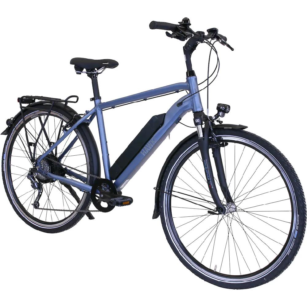 HAWK Bikes E-Bike »eTrekking Gent« 8 Gang microSHIFT Microshift Heckmotor 250 W Pedelec Elektrofahrrad für Herren Trekkingrad zollfrei