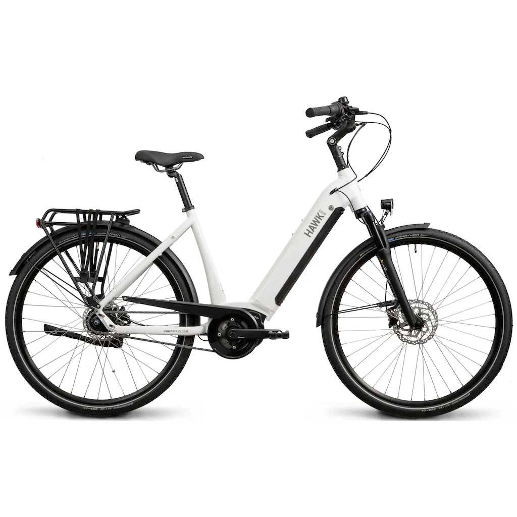 HAWK Bikes E-Bike »eCity Wave 400« 8 Gang Shimano Pedelec Elektrofahrrad für Damen u. Herren Cityrad auf Rechnung online kaufen