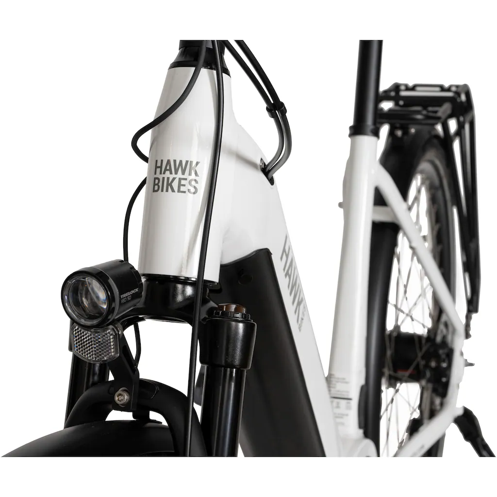 HAWK Bikes E-Bike »eCity Wave 400« 8 Gang Shimano Pedelec Elektrofahrrad für Damen u. Herren Cityrad auf Rechnung online kaufen Verkauf