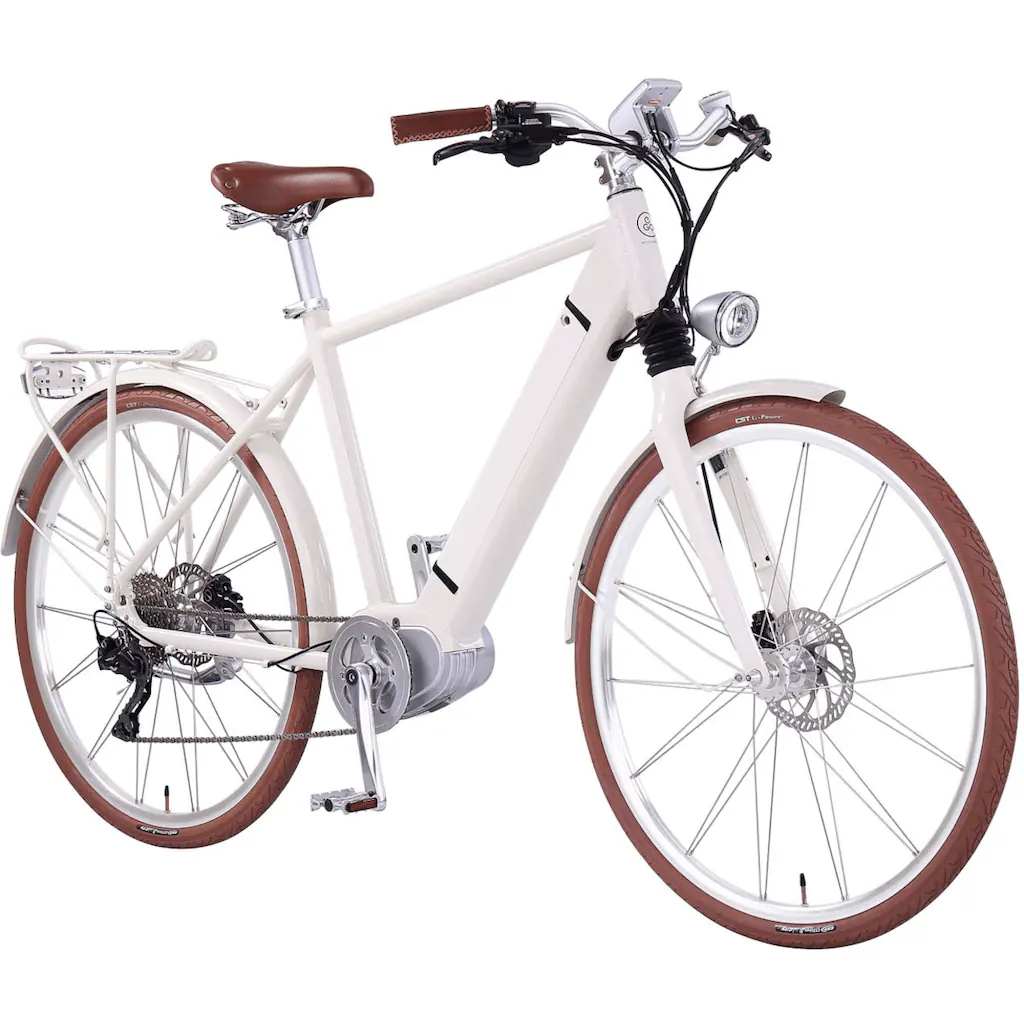 eGO Movement E-Bike »Classic 25 Cäsar Herren 54 cm Weiß 28"« 10 Gang Shimano Deore Mittelmotor 250 W Pedelec Elektrofahrrad für Damen u. Herren Cityrad auf Rechnung online kaufen Kostenloser Versand