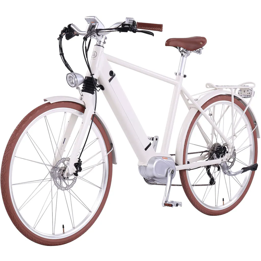 eGO Movement E-Bike »Classic 25 Cäsar Herren 54 cm Weiß 28"« 10 Gang Shimano Deore Mittelmotor 250 W Pedelec Elektrofahrrad für Damen u. Herren Cityrad auf Rechnung online kaufen Kostenloser Versand