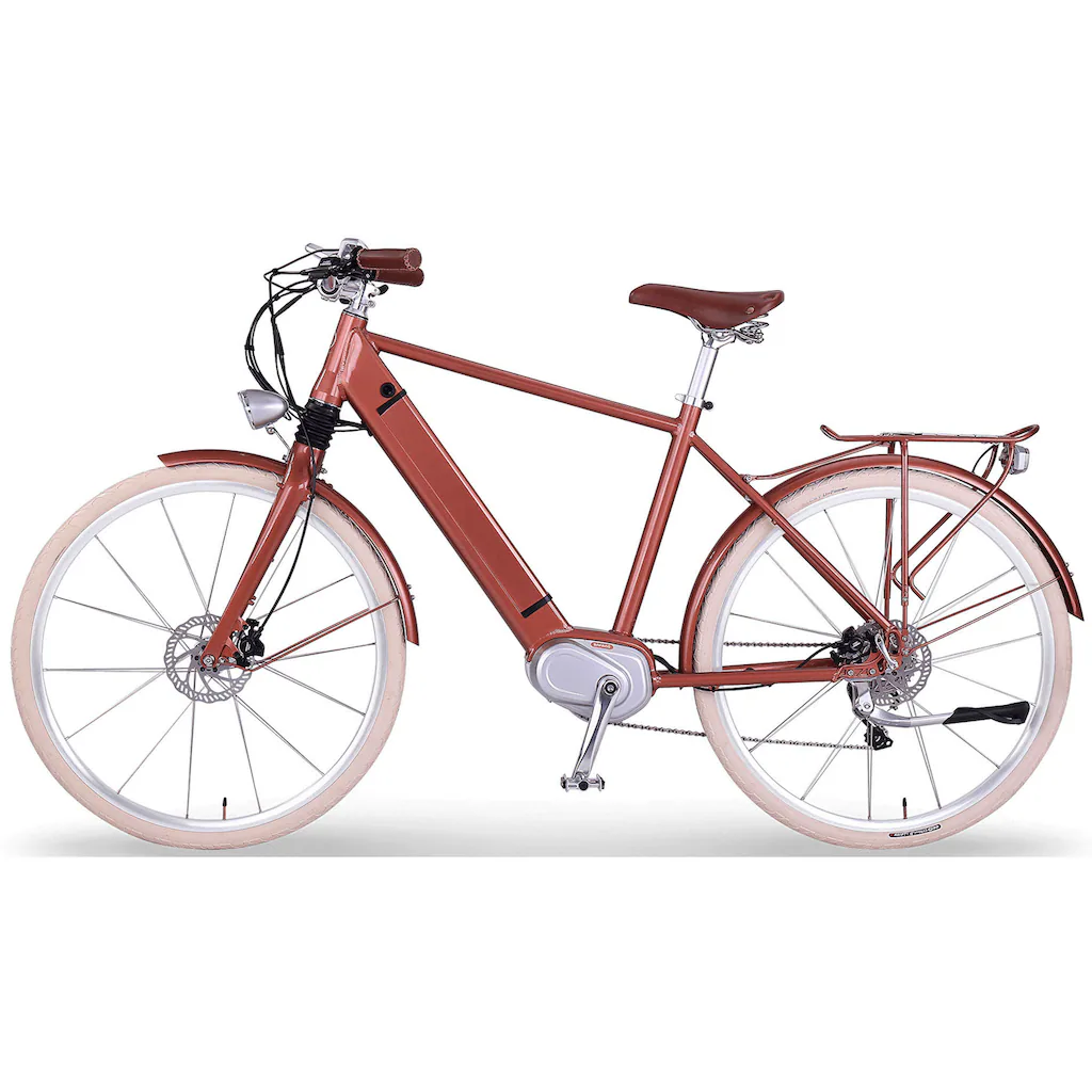 eGO Movement E-Bike »Classic 25 Cäsar Herren 54 cm Bronze 28"« 10 Gang Shimano Deore Mittelmotor 250 W Pedelec Elektrofahrrad für Damen u. Herren Cityrad auf Rechnung bestellen Versandkostenfrei