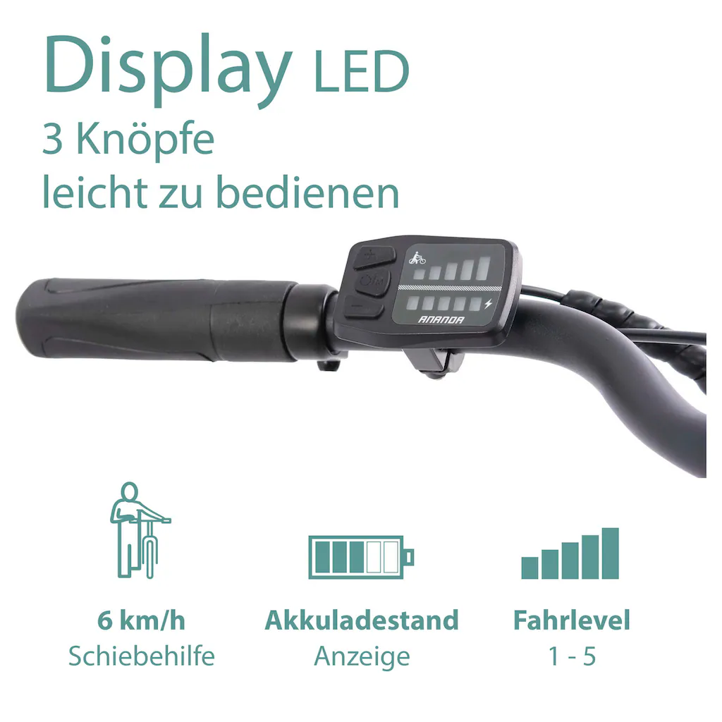Tretwerk E-Bike »Mystic« 7 Gang Frontmotor 250 W Pedelec Elektrofahrrad für Damen u. Herren Trekkingrad auf Rechnung Flash Sale