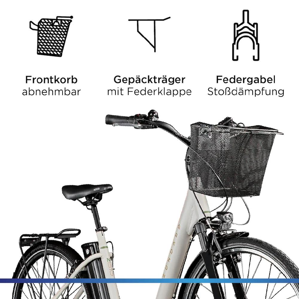Zündapp E-Bike »Z510« 3 Gang Frontmotor 250 W E Bike 28 Zoll Damenfahrrad ab 155 cm mit 3 Gang Nabenschaltung Online Shopping