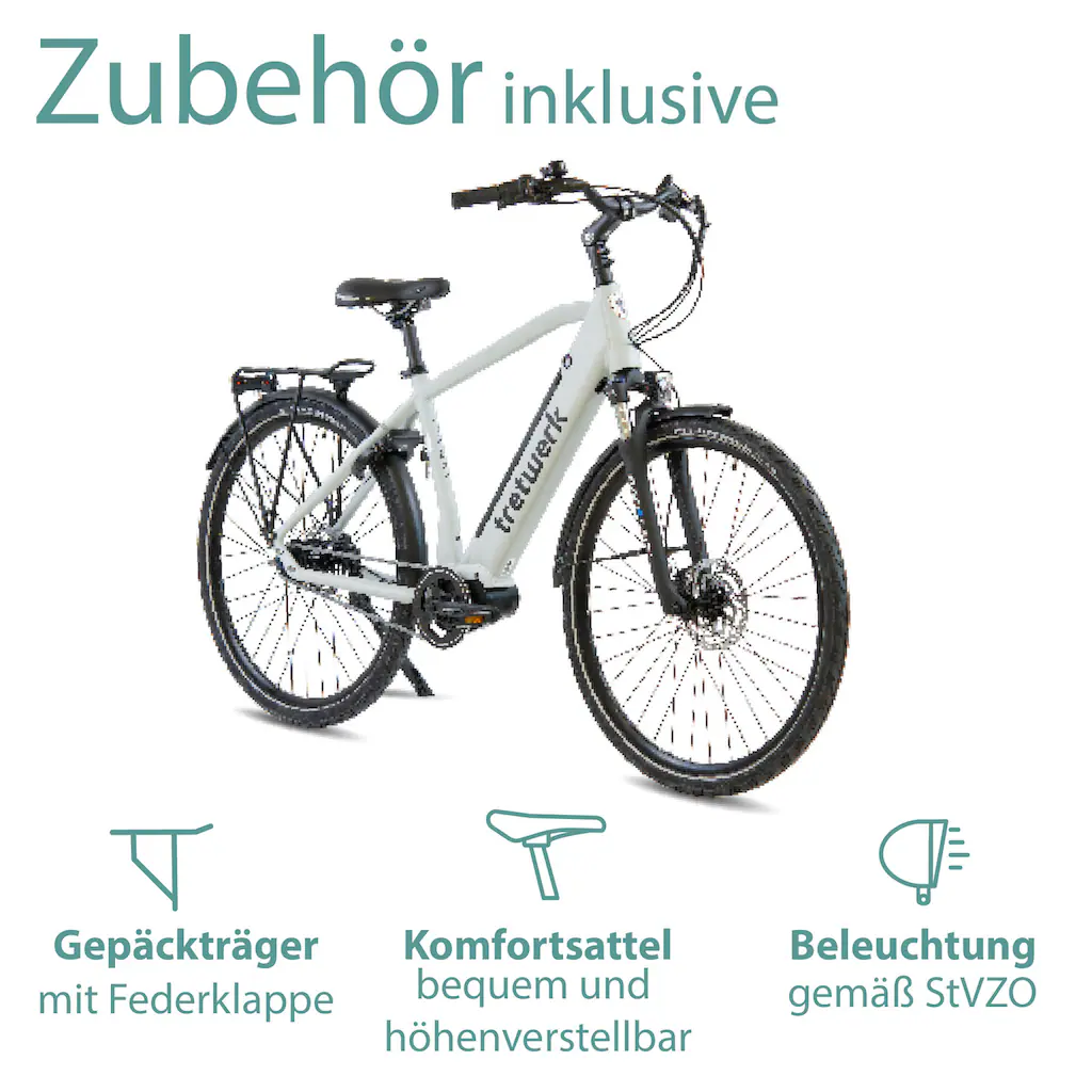Tretwerk E-Bike »Sonic Nexus« 7 Gang Mittelmotor 250 W Pedelec Elektrofahrrad für Damen u. Herren Trekkingrad auf Rechnung online kaufen Saisonschlussverkauf