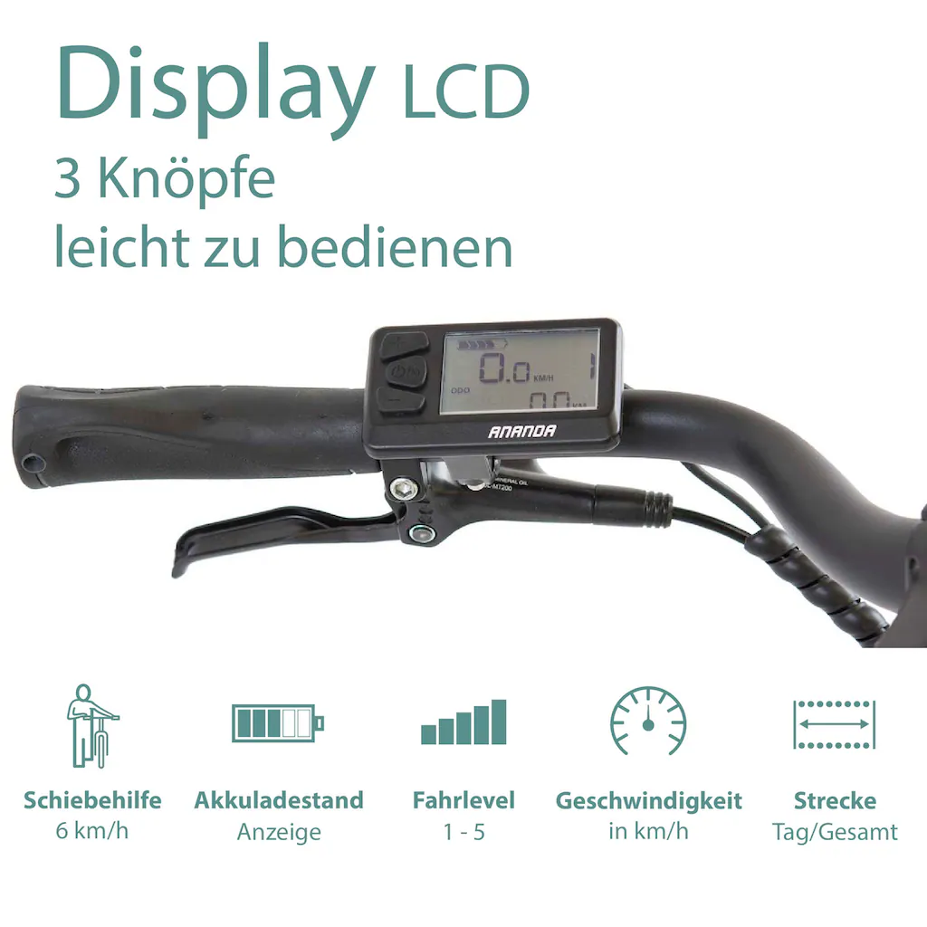 Tretwerk E-Bike »Sonic« 8 Gang Shimano Acera M3020 SGS Mittelmotor 250 W Pedelec Elektrofahrrad für Damen u. Herren Trekkingrad Cyber Monday