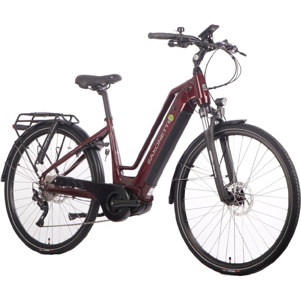 SAXONETTE E-Bike »Quantum Sport« 10 Gang Shimano Mittelmotor 250 W Pedelec Elektrofahrrad für Damen u. Herren Trekkingrad Vatertagsangebot