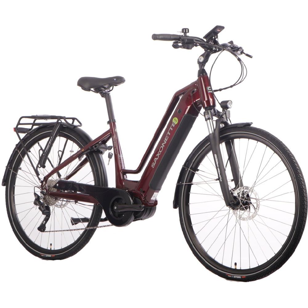 SAXONETTE E-Bike »Quantum Sport« 10 Gang Shimano Mittelmotor 250 W Pedelec Elektrofahrrad für Damen u. Herren Trekkingrad Vatertagsangebot