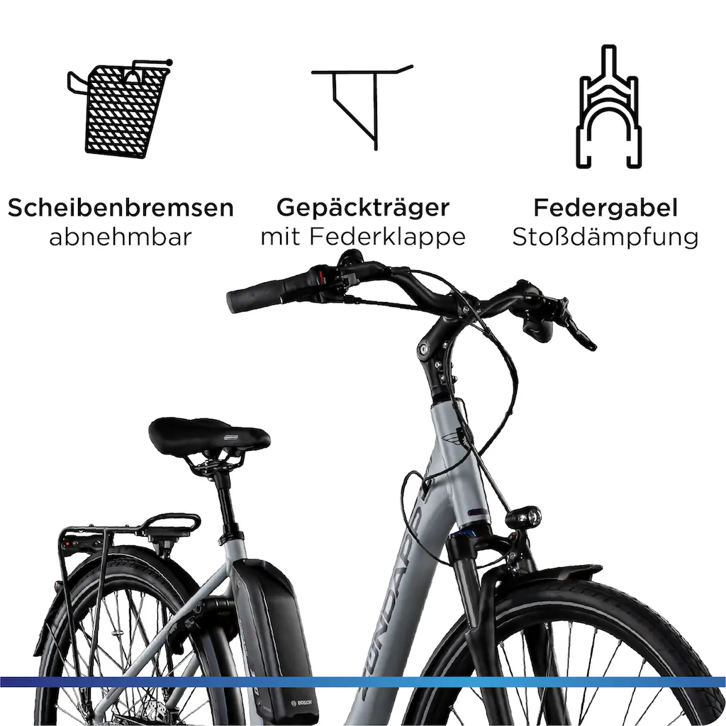 Zündapp E-Bike »X300« 7 Gang Shimano Nexus Mittelmotor 250 W Pedelec Elektrofahrrad für Damen u. Herren Cityrad auf Raten Zeitlich begrenztes Angebot