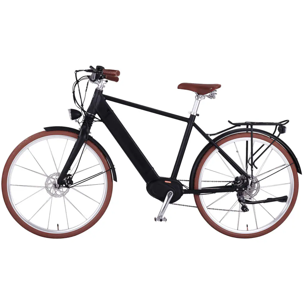 eGO Movement E-Bike »Classic 25 Cäsar Herren 54 cm Schwarz 28"« 10 Gang Shimano Deore Mittelmotor 250 W Pedelec Elektrofahrrad für Damen u. Herren Cityrad Tägliche Deals