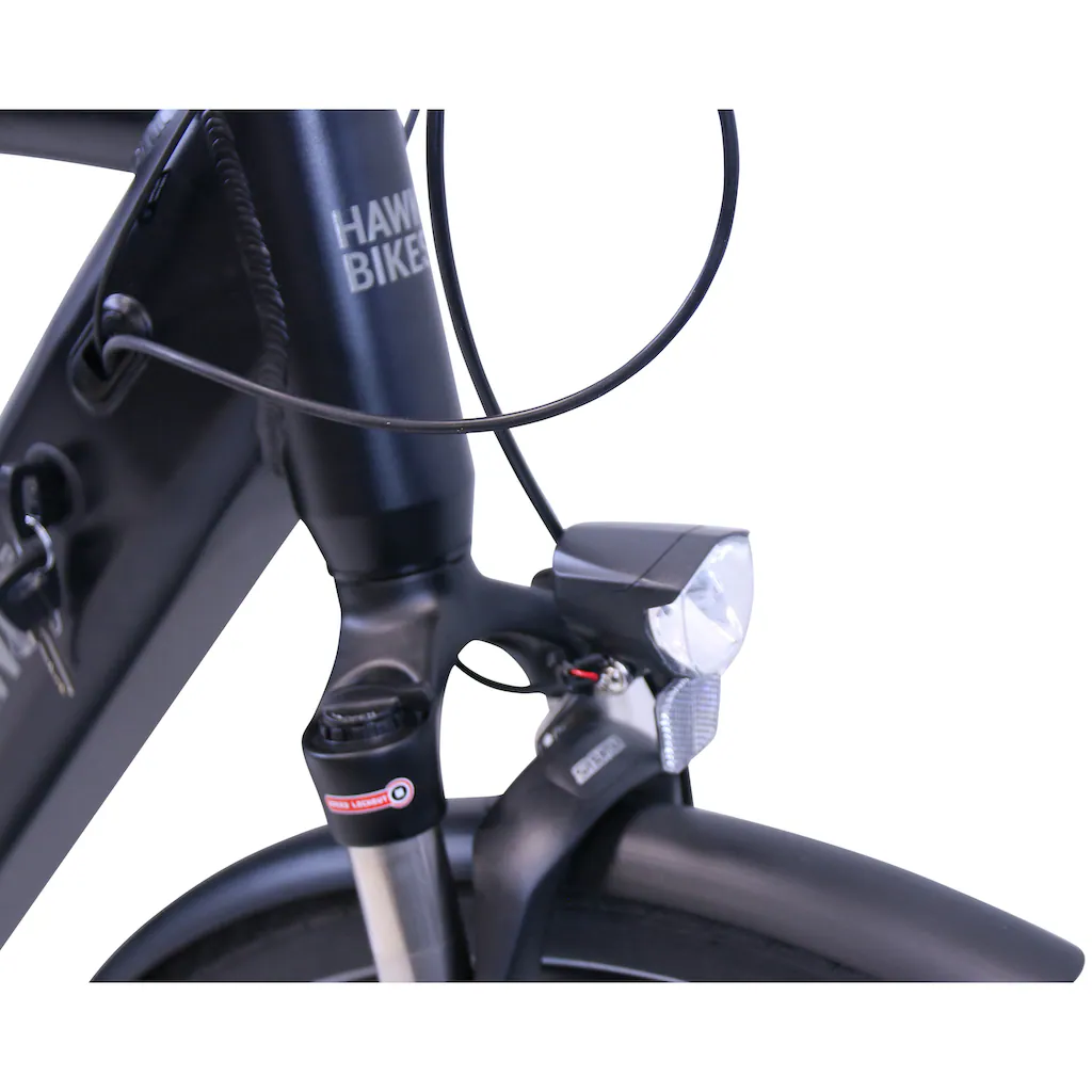 HAWK Bikes E-Bike »eTrekking Integrated Gent STEPS« 9 Gang Shimano Alivio 9-Gang Mittelmotor 250 W Pedelec Elektrofahrrad für Damen u. Herren Trekkingrad auf Raten Tiefpreis