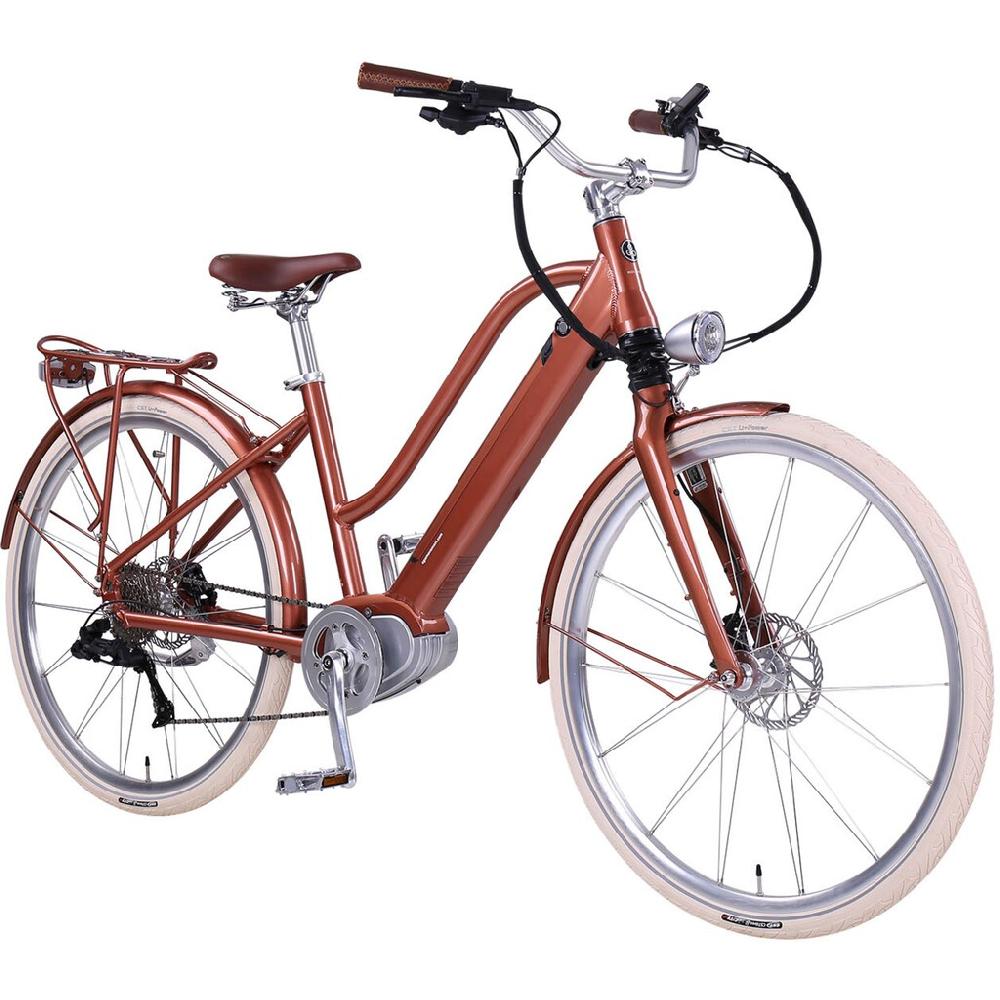 eGO Movement E-Bike »Classic 25 Cleopatra Trapez 45 cm Bronze 28"« 10 Gang Shimano Deore Mittelmotor 250 W Pedelec Elektrofahrrad für Damen u. Herren Cityrad auf Raten Kostenlose Rückgabe