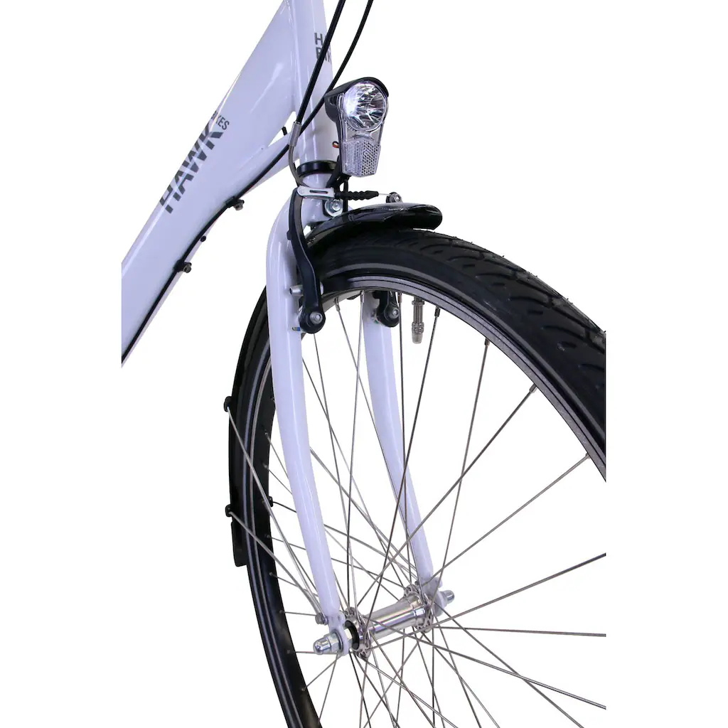 HAWK Bikes Cityrad »City Wave Premium Plus White« 3 Gang Shimano Nexus Schaltwerk für Damen und Herren auf Rechnung Fabrikpreis
