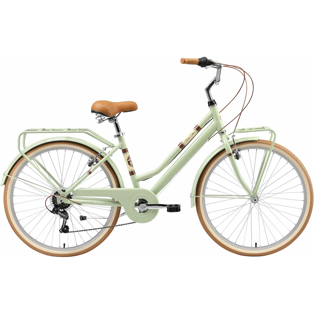 Bikestar Cityrad 7 Gang Shimano RD-TY21 Schaltwerk Kettenschaltung für Damen Kettenschaltung auf Rechnung kaufen Valentinstagsangebot