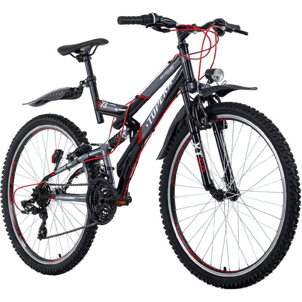 KS Cycling Mountainbike »Topeka« 21 Gang Shimano Tourney Schaltwerk Kettenschaltung für Damen und Herren Kettenschaltung auf Rechnung online bestellen Räumungsverkauf