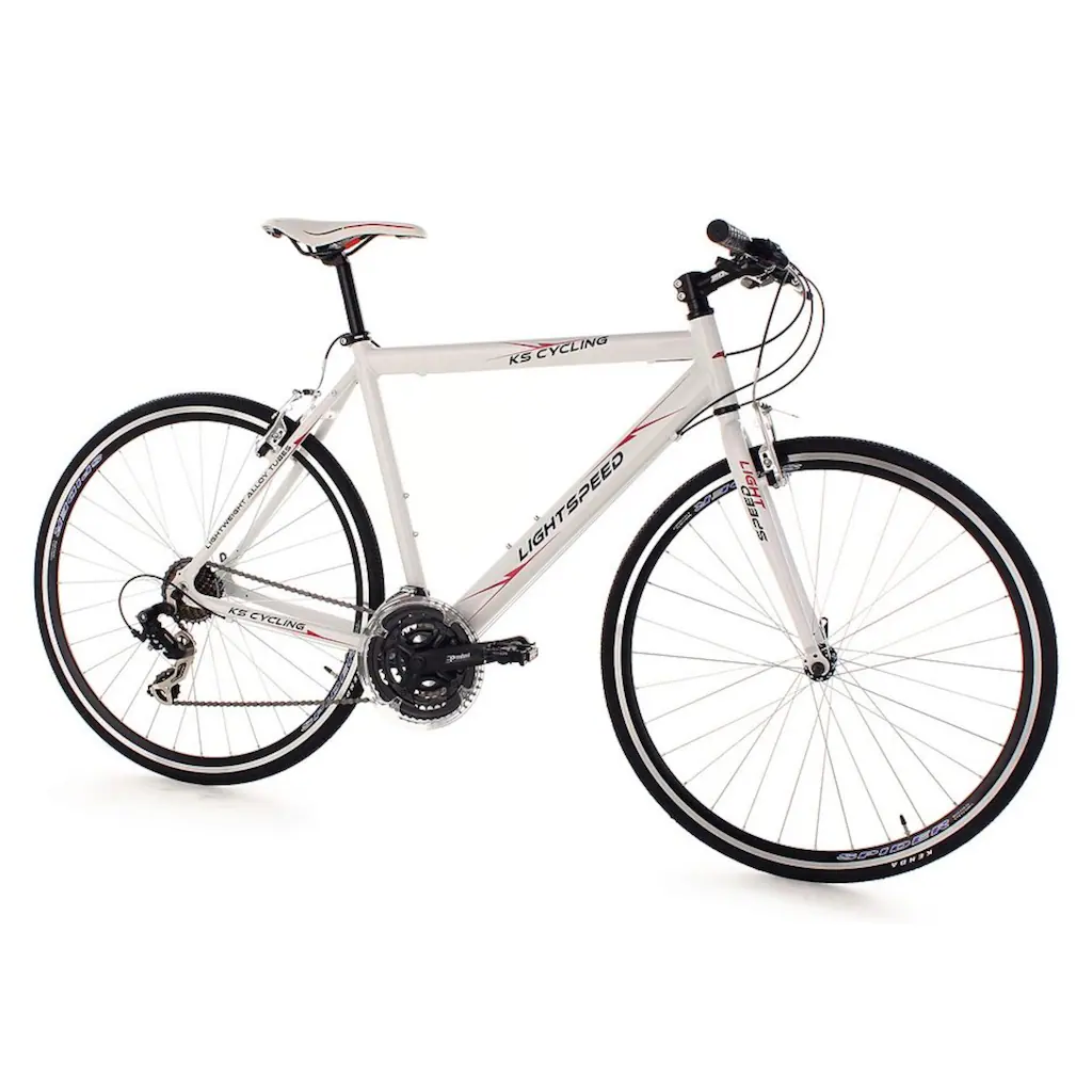 KS Cycling Fitnessbike »Lightspeed« 21 Gang Shimano Tourney RD-TX 35 Schaltwerk Kettenschaltung für Damen und Herren Kettenschaltung auf Raten Kostenloser Versand international
