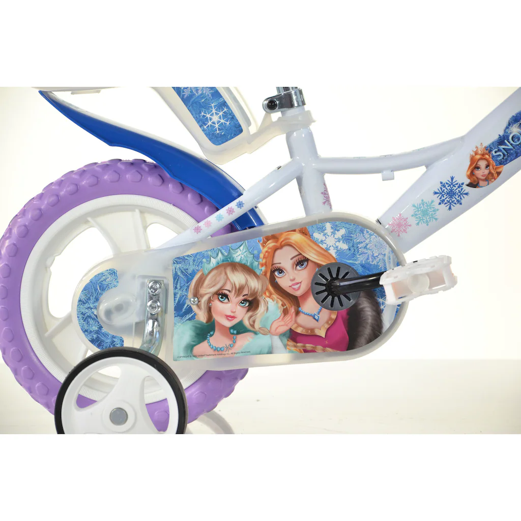 Dino Kinderfahrrad »Snow Queen Eiskönigin 12 Zoll« 1 Gang mit Stützrädern Korb und Puppensitz auf Rechnung online bestellen 2025