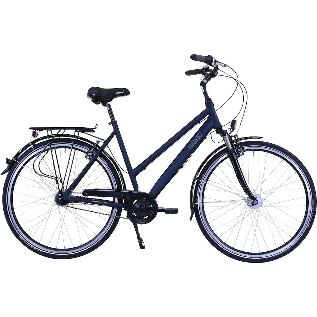 HAWK Bikes Cityrad »Lady Deluxe« 7 Gang Nabenschaltung für Damen Nabenschaltung auf Rechnung kaufen Valentinstagsangebot
