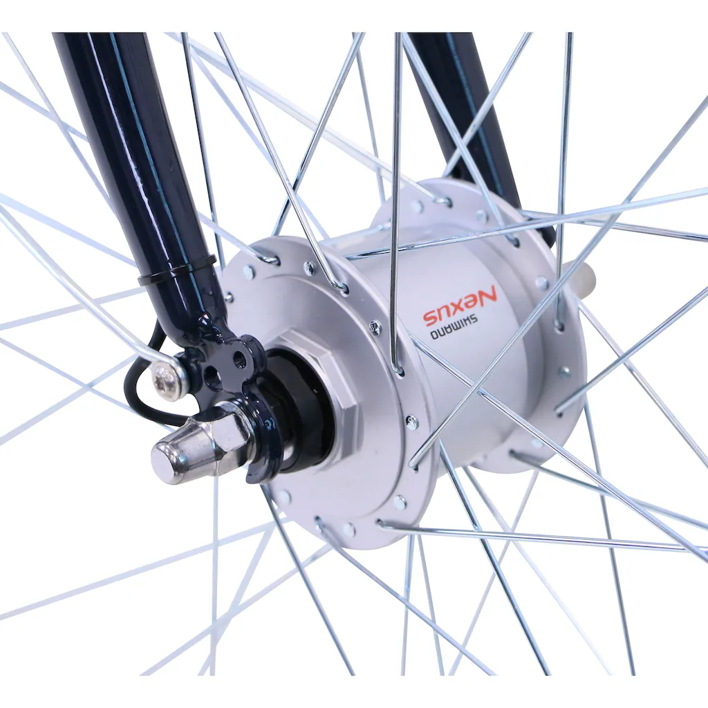 HAWK Bikes Cityrad »CITYTREK EASY BLUE LADY« 7 Gang Shimano Tourney Schaltwerk Kettenschaltung für Damen und Herren Kettenschaltung auf Raten Bestseller