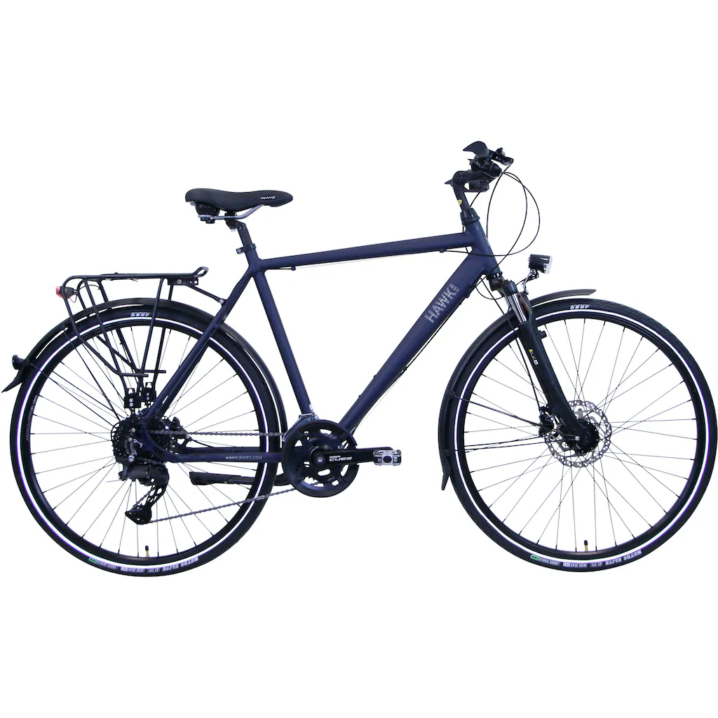 HAWK Bikes Trekkingrad »Trekking Gent Deluxe Ocean Blue« 20 Gang Shimano Shimano CUES Schaltwerk für Herren auf Rechnung bestellen Nur für heute