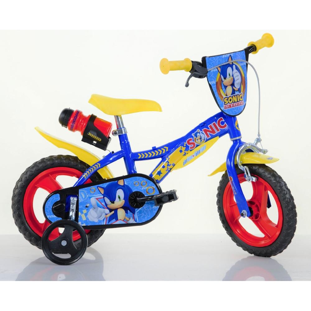 Dino Kinderfahrrad »Sonic 12 Zoll« 1 Gang mit Stützrädern Trinkflasche und Frontschild auf Rechnung Begrenzt auf 3 Tage