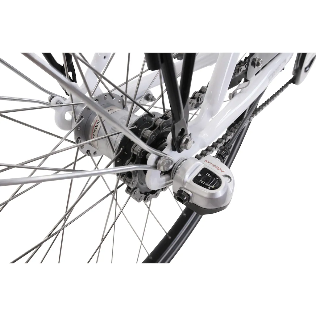 HAWK Bikes Cityrad »City Wave Premium White« 3 Gang Shimano Nexus Schaltwerk für Damen und Herren auf Rechnung bestellen Rabatte dieses Monats