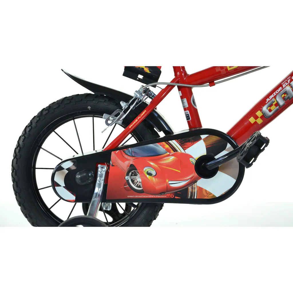 Dino Kinderfahrrad »Cars Buddy« 1 Gang mit Stützrädern Trinkflasche und Frontschild Fabrikverkauf