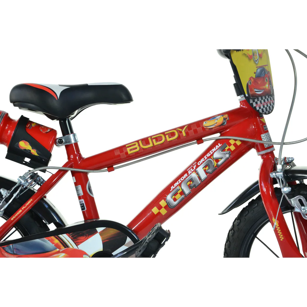 Dino Kinderfahrrad »Cars Buddy« 1 Gang mit Stützrädern Trinkflasche und Frontschild Fabrikverkauf