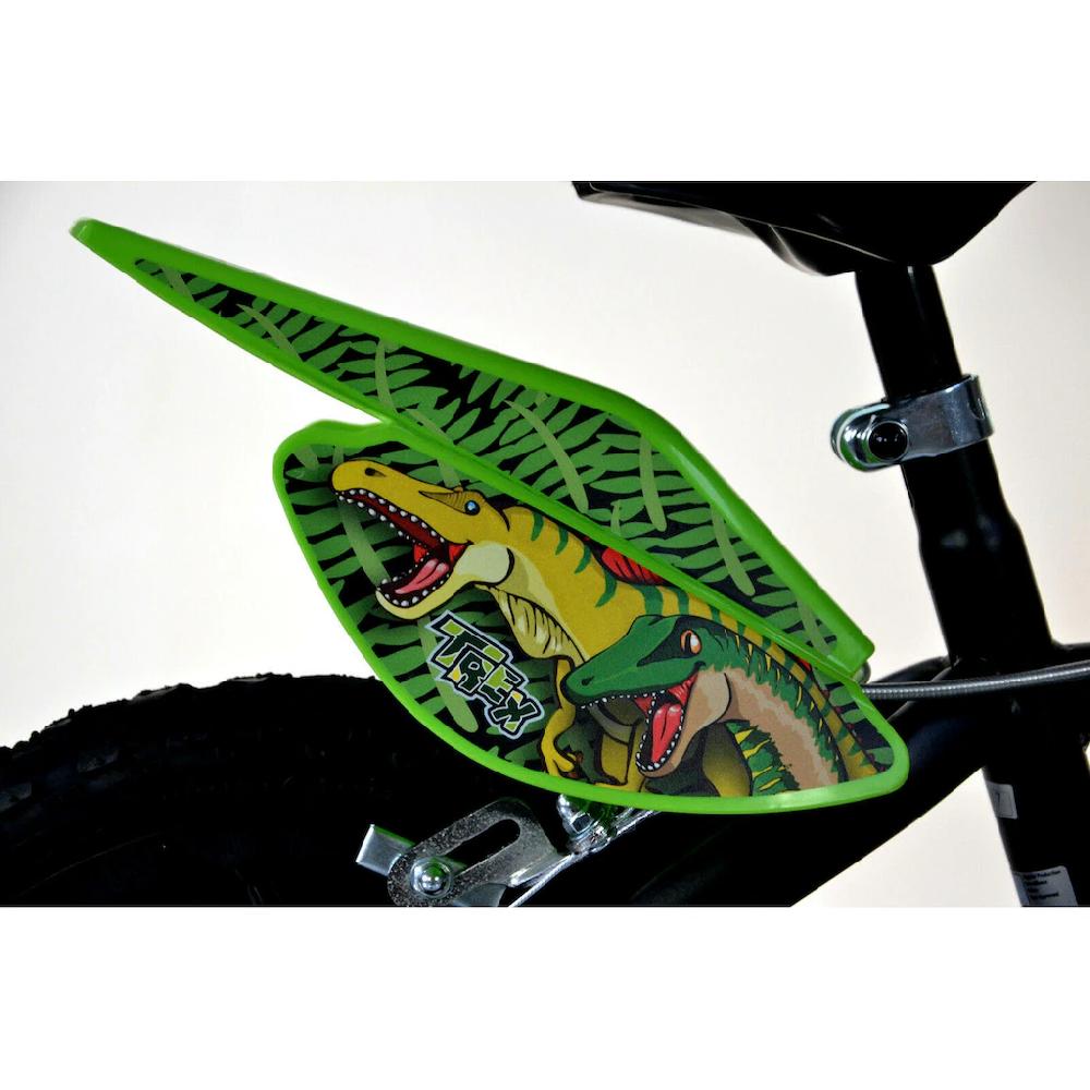 Dino Kinderfahrrad »Dinosaurier T-Rex« 1 Gang mit Stützrädern Frontschild und coolen Schutzblechen Räumungsverkauf