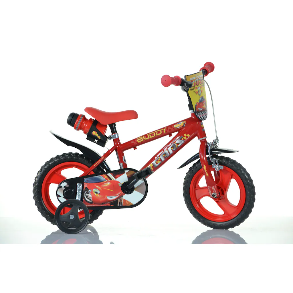 Dino Kinderfahrrad »Cars Buddy 12 Zoll« 1 Gang mit Stützrädern Trinkflasche und Frontschild Bis zu 65% Rabatt