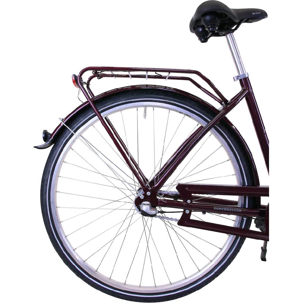 HAWK Bikes Cityrad »City Classic Joy Bordeaux« 3 Gang Shimano Nexus Schaltwerk für Damen und Herren auf Rechnung online bestellen Kostenloser Versand international