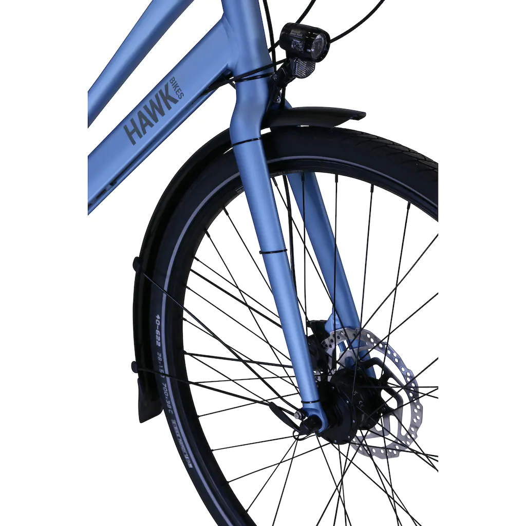 HAWK Bikes Trekkingrad »Trekking Lady Super Deluxe Plus Sky Blue« 8 Gang Shimano Nexus Schaltwerk für Damen und Herren auf Raten Meist gekauft