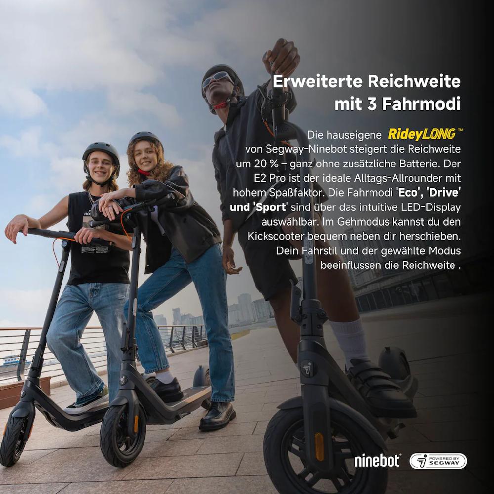 ninebot by Segway E-Scooter »KickScooter E2 PRO D« Electric Scooter mit Straßenzulassung bis zu 35 km Reichweite Fabrikverkauf
