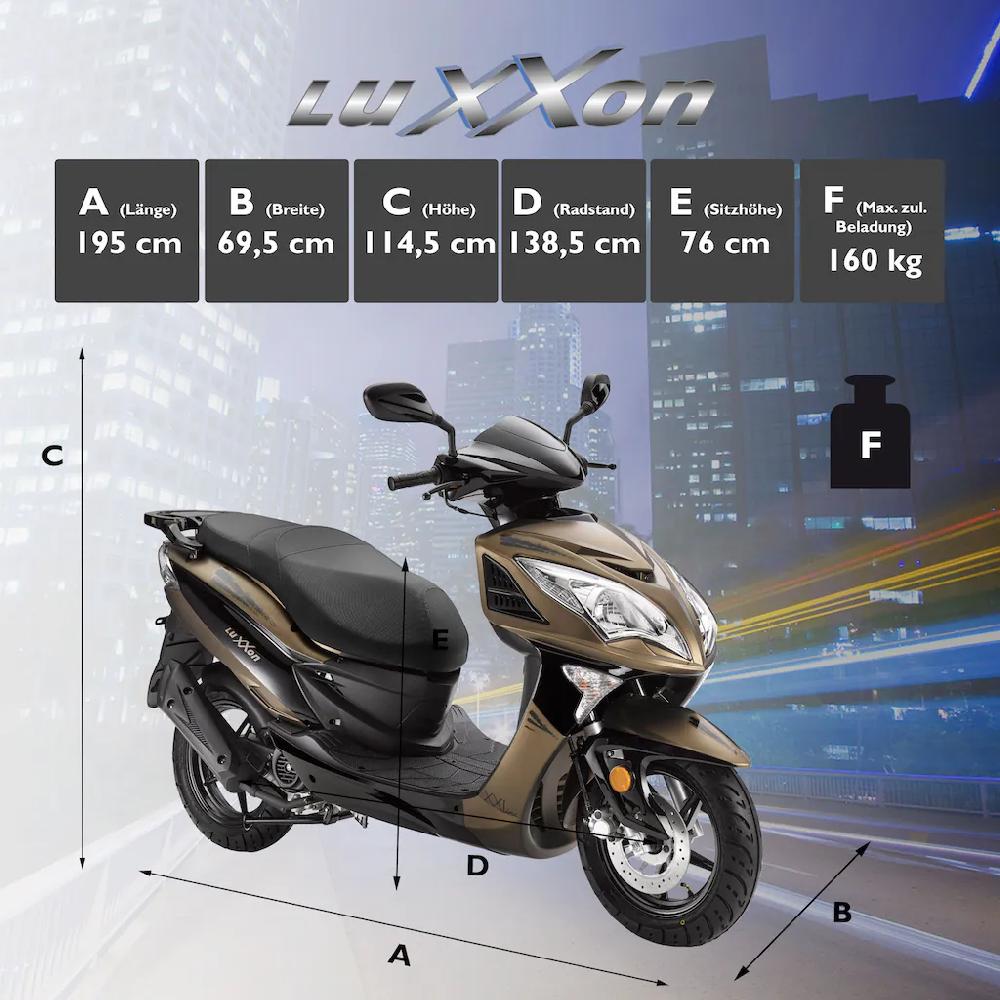 Luxxon Motorroller »XXLine« 49 46 cm³ 45 km/h Euro 5 3 PS auf Rechnung bestellen Günstig kaufen