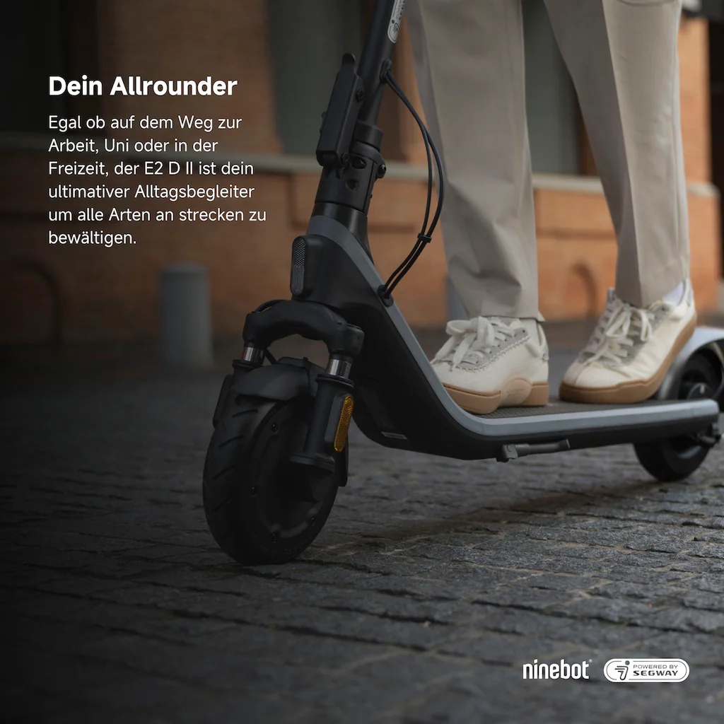 ninebot by Segway E-Scooter »KickScooter E2 D II« Electric Scooter mit Straßenzulassung bis zu 25 km Reichweite Großer Ausverkauf