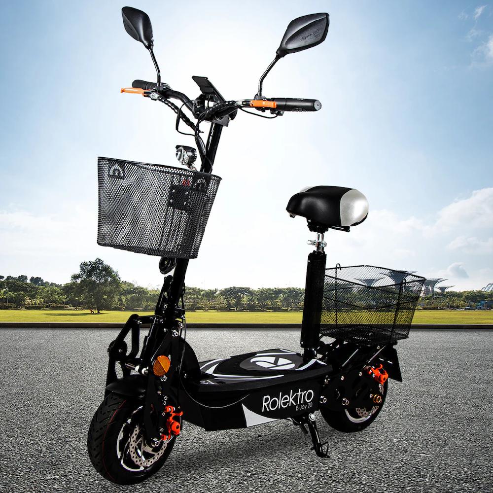 Rolektro E-Mofaroller »E-Joy 20 Schwarz 36V-12AH Blei-Gel Akku 500 Watt« bis zu 30 km Reichweite Exklusivangebot