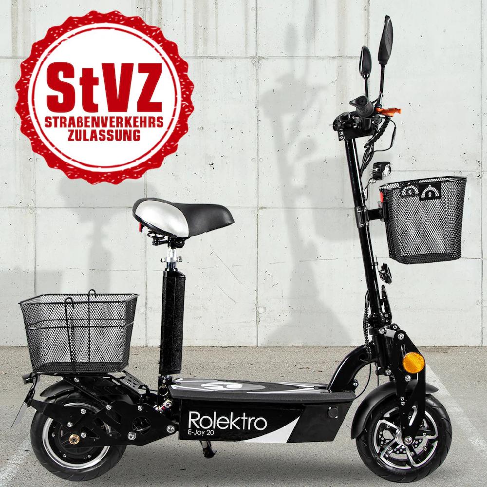 Rolektro E-Mofaroller »E-Joy 20 Schwarz 36V-12AH Blei-Gel Akku 500 Watt« bis zu 30 km Reichweite Exklusivangebot