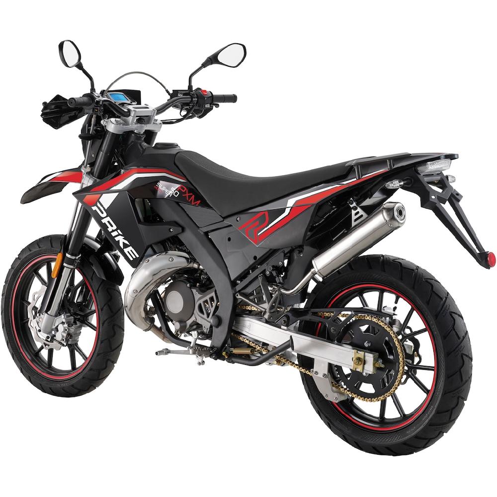PRIKE Motorrad »PRIKE PXM 50 Supermoto E5 schwarz/rot« 50 cm³ 45 km/h Euro 5 4 7 PS auf Rechnung Cyber Monday
