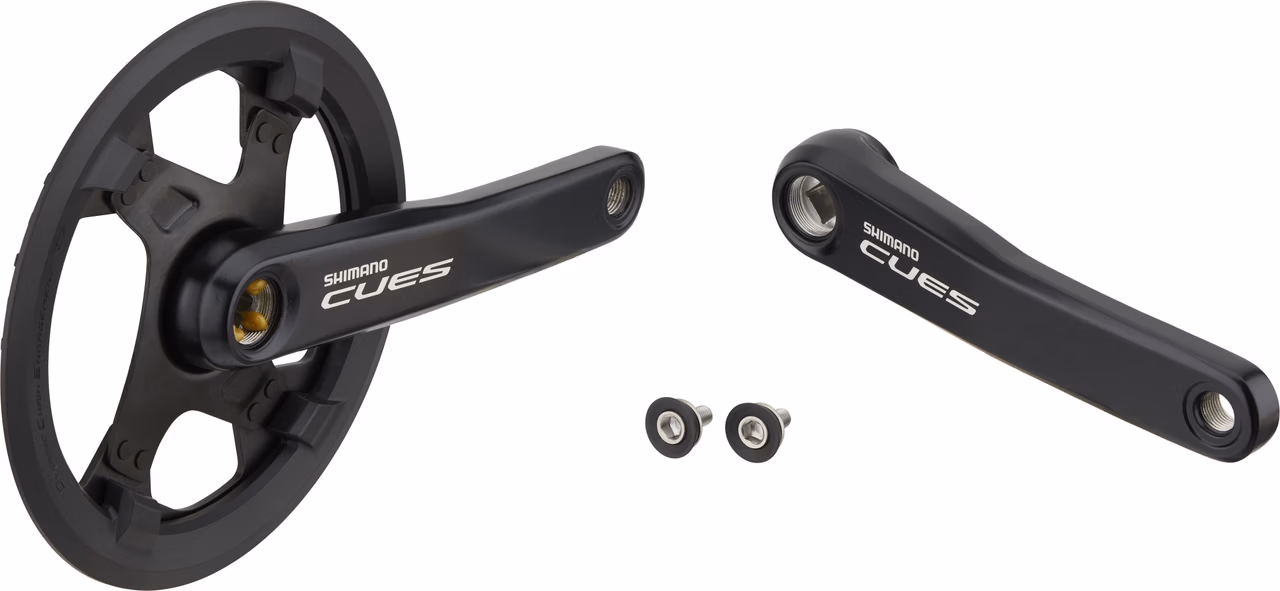 Shimano CUES Kurbelgarnitur FC-U4000-1 Vierkant mit Kettenschutzring Schlussverkauf